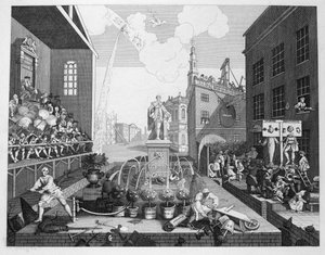 Los tiempos, placa 2 de William Hogarth