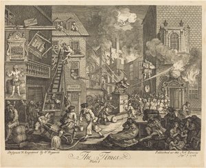 Los Tiempos, pl.1 de William Hogarth