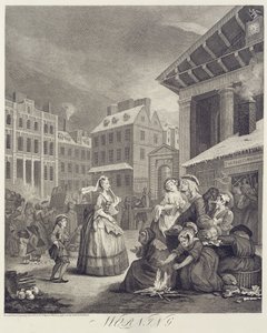 Tiempos del día: Mañana (grabado) de William Hogarth