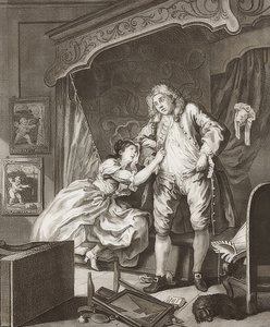 Serie de dos partes: Antes y Después. Lámina 2: Después. 1736 de William Hogarth
