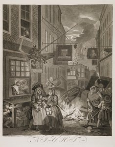 es: Los cuatro momentos del día: Noche de William Hogarth