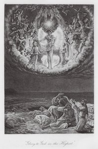 "Gloria a Dios en las alturas" (fotograbado) de William Holman (after) Hunt