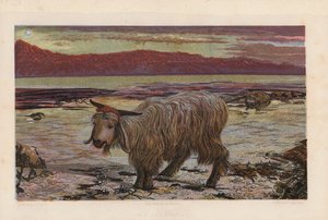 El chivo expiatorio (litografía en color) de William Holman (after) Hunt