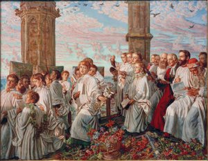 Mayo en la torre de Magdalena de William Holman Hunt