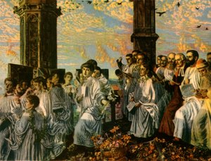 Mañana de mayo en la torre de Magdalen, 1888-1890, 1942 de William Holman Hunt