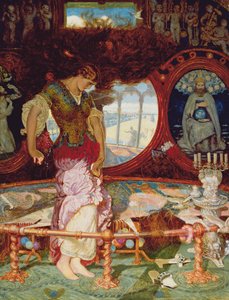 La dama de Shalott, c.1886-1905 (óleo sobre tabla) (véase también 495754) de William Holman Hunt