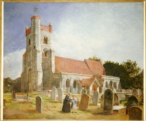 La vieja iglesia, Ewell, 1847 de William Holman Hunt