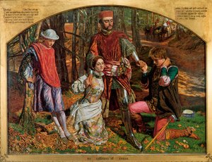 Valentín rescatando a Silvia de Proteo de William Holman Hunt