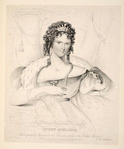 Su majestad más graciosa la reina Adelaida, presentada con el mayor respeto a los suscriptores del New North Briton de William Home Lizars