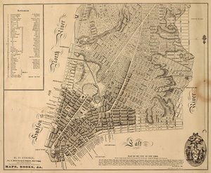Plano de la Ciudad de Nueva York [hasta la calle 31 Este], 1817 de William Hooker