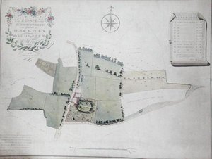 Plano de una finca situada en Grove Street en la parroquia de Hackney de William Hurst Ashpitel
