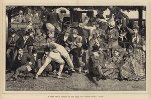 Un buen golpe, un boceto en el partido de cricket de Eton y Harrow