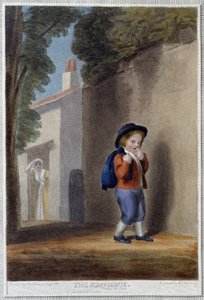 El escolar - en “Las 7 edades del hombre” de Shakespeare, ilustrado por W. Bromley, Londres