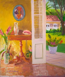 Interior del Caribe (óleo sobre tabla)