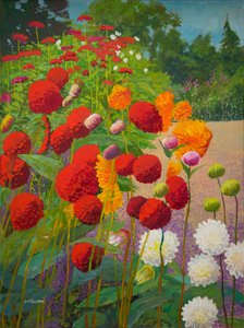Amor en el jardín (óleo sobre tabla) de William Ireland