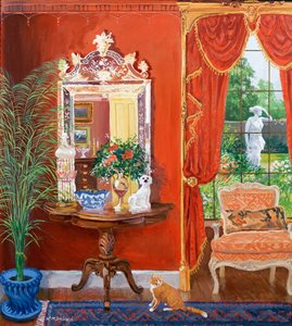 Pasillo rojo (estilo victoriano)