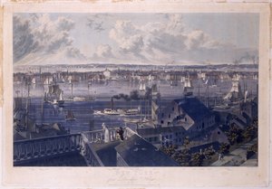 Nueva York desde Brooklyn Heights, 1837 de William James Bennett