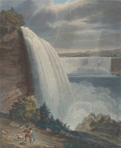 Cataratas del Niágara desde el pie de la escalera de William James Bennett