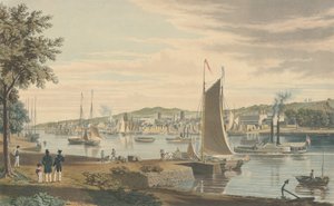 Troy: tomado desde la orilla oeste del Hudson frente al Arsenal de los Estados Unidos de William James Bennett