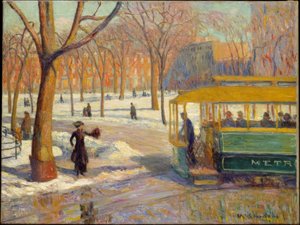 El carro verde de William James Glackens