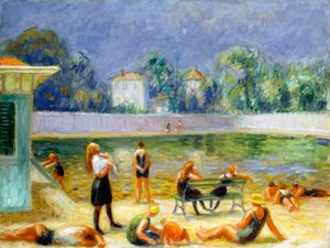 Piscina al aire libre de William James Glackens