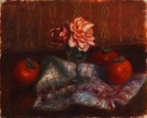 Rosas y Caquis de William James Glackens