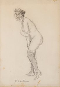 Mujer desnuda de pie