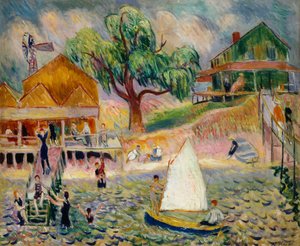 La cabaña verde de la playa, Bellport, Long Island, c.1911-1916