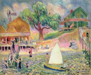 La cabaña verde de la playa, Belport, Long Island