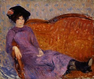 El vestido púrpura, 1908-1910 de William James Glackens