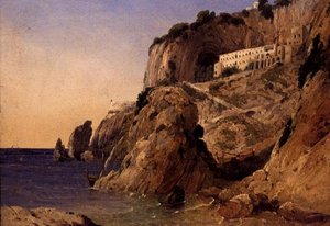 Un monasterio en la costa de Amalfi de William James Linton