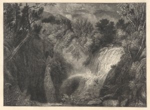 paisaje con dos cascadas