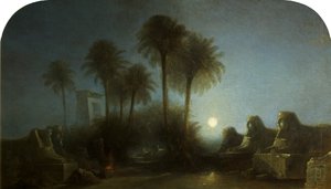 Avenida de las Esfinges, Luz de Luna, Tebas de William James Muller