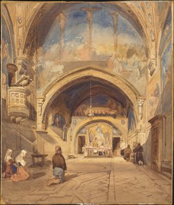 Interior de la iglesia de San Benedetto, Subiaco de William James Muller