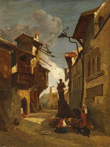 Escena de calle italiana de William James Muller