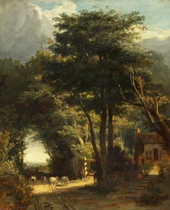 Paisaje con la iglesia de Frenchay en la distancia de William James Muller