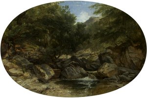 Corriente rocosa en Lynmouth de William James Muller