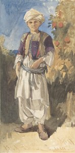 Joven turco de pie, 1844 de William James Muller