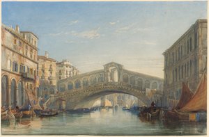 El Puente de Rialto, Venecia de William James Muller