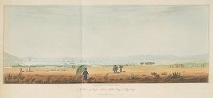 Una vista de Ciudad del Cabo, Table Bay y Tygerberg, de Travels in the Interior of Southern Africa, vol. 1