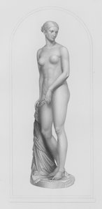La esclava griega, grabado por W Roffe de la estatua en mármol de Hiram Powers (grabado) de William John Roffe
