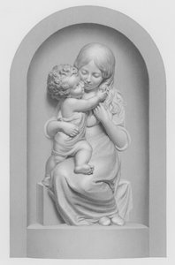 La Hermana y el Hermano, grabado por W Roffe del Alto-Relieve de A Munro
