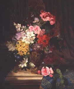 Una naturaleza muerta de flores