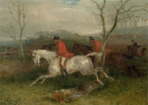 Caza de zorros: Llegando a una cerca (Grito completo) de William Joseph Shayer