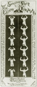 La tira de recuerdo del Kinetoscopio de Edison Eugene Sandow, el Hércules moderno, c.1894 de William Kennedy Laurie Dickson