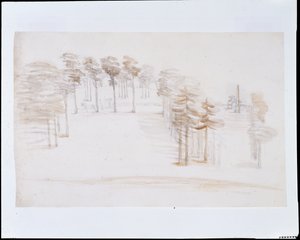 Chiswick, vista desde un punto elevado sobre el Templo del Jardín del Naranjo de William Kent
