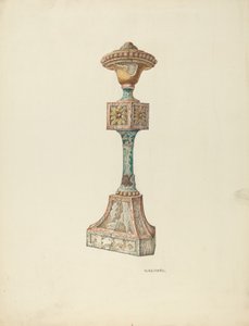 Candelabro ceremonial de mobiliario eclesiástico