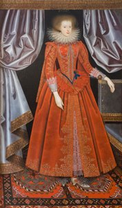 Catherine Knevet, condesa de Suffolk, hacia 1615 (pintura) de William Larkin