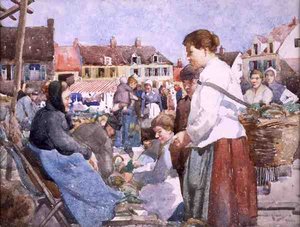 Un mercado en Bretaña de William Lee Hankey