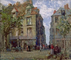Vista de Dieppe (óleo sobre lienzo) de William Lee Hankey